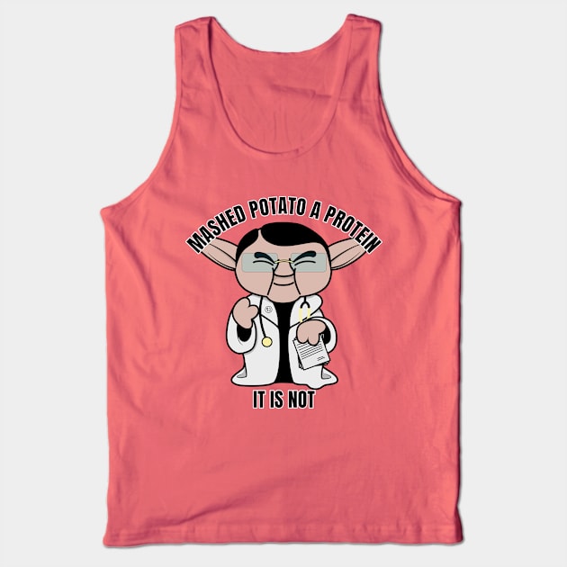 Dr Now Mashed Potato Tank Top by Randomart